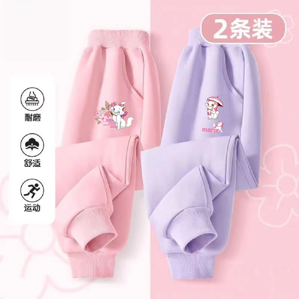 2 قطعة  مجموعة الخريف الصبي الملابس عارضة الأطفال الفتيات الكرتون طباعة السراويل طفل الرياضة أسفل طفل أزياء رياضية