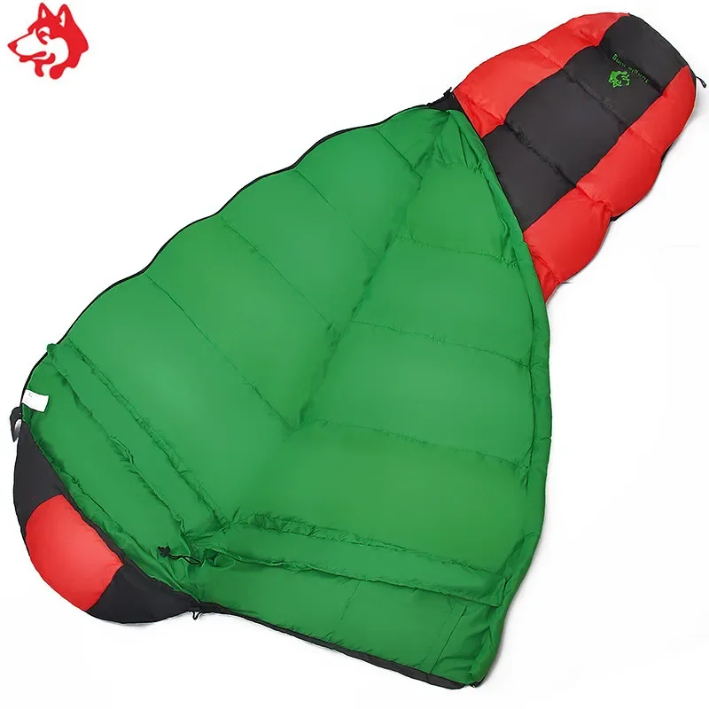 Newest Gray Blue Red CY0901 Camping Hooded Sleeping Bag Waterproof 4 Season Warm Cotton Sleeping Bags 0.85 1.15kg 1.5 1.8KG