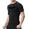 Fitness Man T-shirt Bat Print Compression Shirts for Men Summer Short Sleeve Rash Gym Workout Running Tshirt Athletic Tees Tops 5