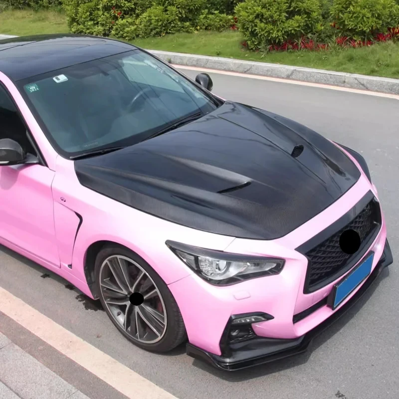 Q50 Q50L용 고품질 탄소 섬유 엔진 커버 후드 엔진 보닛