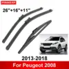 3PCS Car Wiper For Peugeot 2008 2013-2018 Front Rear Wiper Blades Brushes Auto Accessories 2013 2014 2015 2016 2017 2018 1
