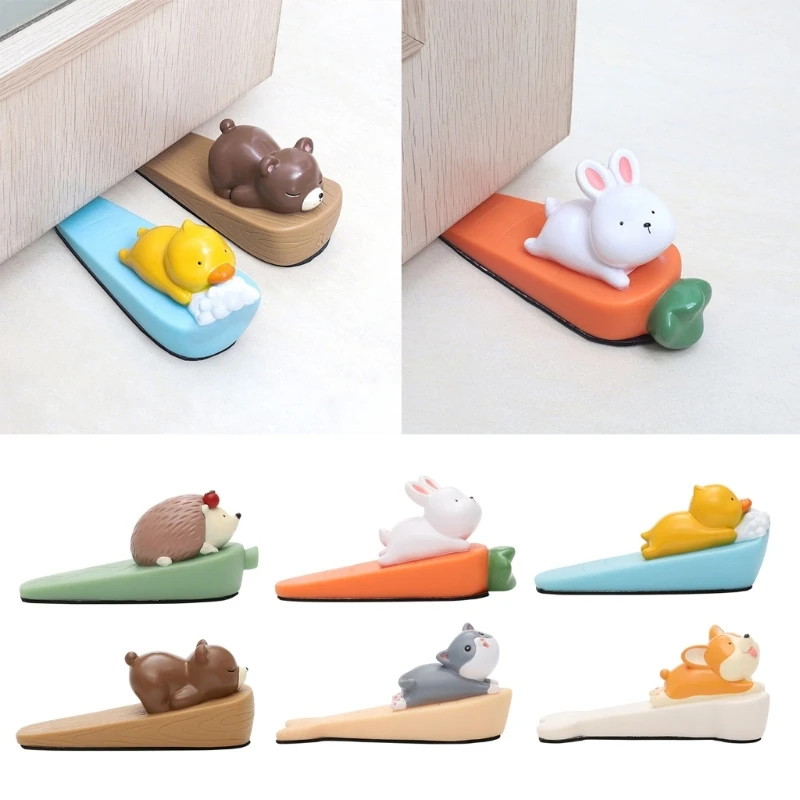 Cartoon Door Stopper Animal Pattern Door Jams Door Block Protect Your Doors with Style Door Accessory Lightweight Dropship