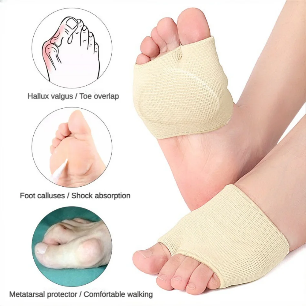 

Silicone Metatarsal Pads Toe Separator Pain Relief Forefoot Socks Insole Bunion Orthotics Hallux Valgus Corrector Foot Care Tool