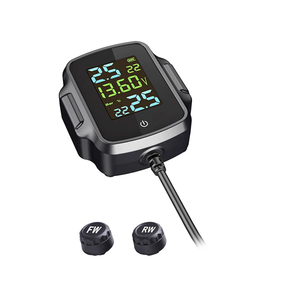 

Простой в использовании TPMS для мотоцикла с мониторингом в режиме реального времени, водонепроницаемый дисплей, 5 режимов сигнализации, быстрая установка кронштейна