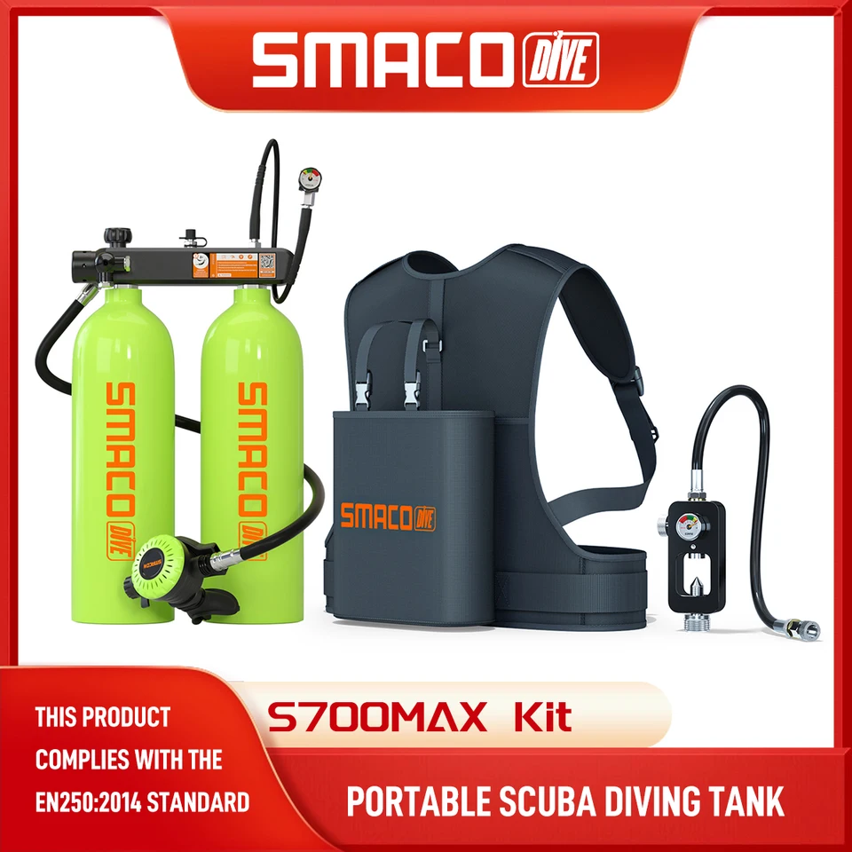 最新‼️ SMACO s 400 pro ‼️ミニボンベ  1ℓ ダイビング 楽天市場】ミニスキューバダイビング タンク 酸素ボンベ 1L 約16