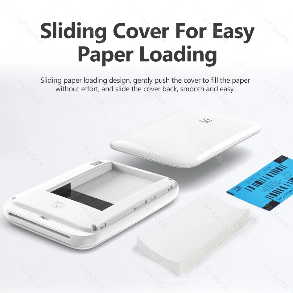 Original MT53 2x3 Inch Pocket Mini Color Photo Printer Smart Wireless Mobile Maker Self-adhesive Photo Sticky-Backed Photo Paper