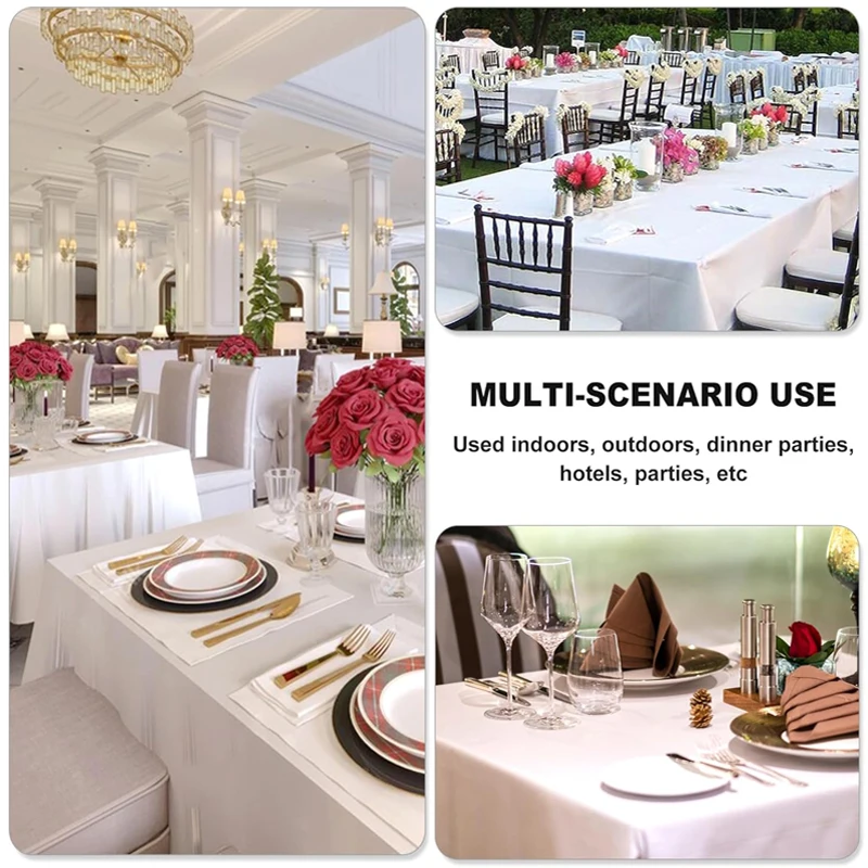 Rectangle Satin Tablecloth Wedding Table for party Birthday Events Banquet Decor Home Dinner Tablecloths Table Decors 6