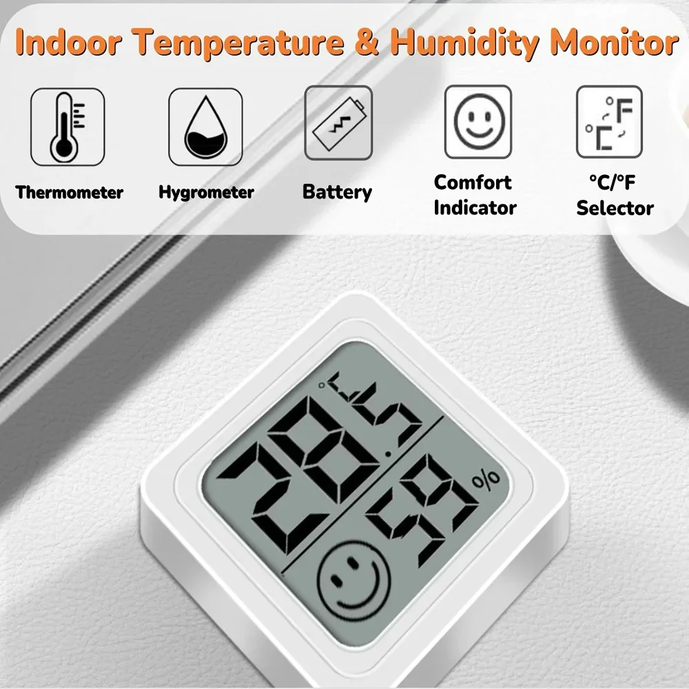 Household Digital Thermometer Hygrometer Indoor Room Home Hygrometer Temperature Humidity Meter Sensor Gauge Weather Station
