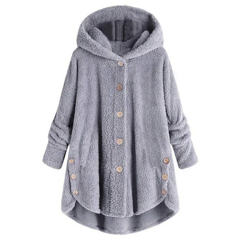 

Women's Coat Autumn And Winter New Fashion Sweater Warm Fluffy Coat Mid-length Coat Sweater Ladies Coat Pajamas
