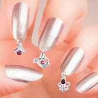 24Pcs Nail Pendants DIY Set with Dangle Nail Charm Piercing Tool Hand Drill nail charm nail pendant 2