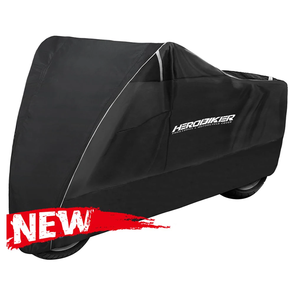 Premium All-Season Waterproof Motorcycle Cover - Ultimate UV and Dust Protection for Indoor and Outdoor Use