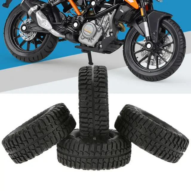 Compact 4Pcs Durable Rust Resistant RC Crawler Tyre Corrosion-Resistant Simulation Crawler Tyre Hard 1