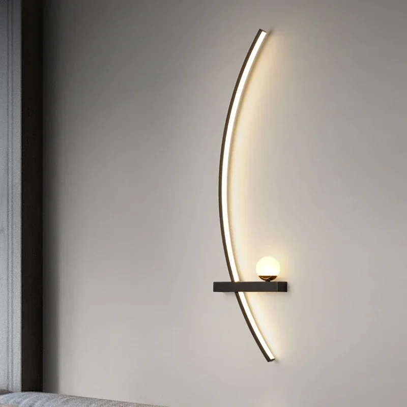 LED Wall Lamp Wall Light Led Light Nordic LED Wall Lamp Stripes Wall Sconce for Bedroom Bedside Living Room Study Stairs Home Decor Indoor Lighting Fixture Luster