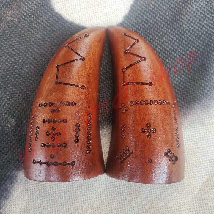 Yin Yang cup divination tool, Taoist nature, Taoist magic instrument, lightning strike, jujube wood, hetuluo book, holy divinati 2