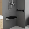 90° Wall Mounted Folding Chairs Shower Seat Waterproof Shower Bench Shoe Changing Stools White Load 150kg for Bathrooms Porches 1