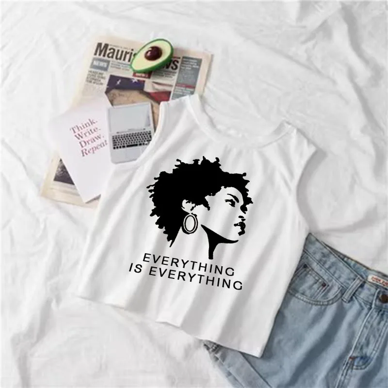 Summer Sexy White Crop Top Y2K Gothic Portrait Graphic Print Canotta Donna Harajuku Sling Abbigliamento Estetico Senza Maniche Allentato