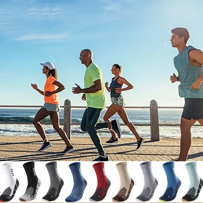 Athletic Sport Basketball Socks Thickened Cushioned Breathable Running Football Socks Men Sweat Absorbent Fitness Sports Socks