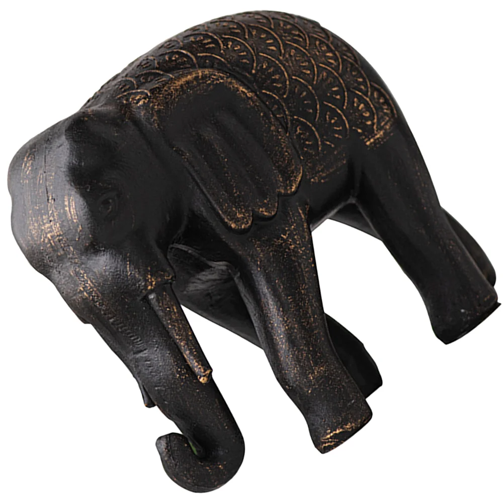 

Resin Elephant Figurine Vintage Elephant Ornament Desktop Elephant Statue