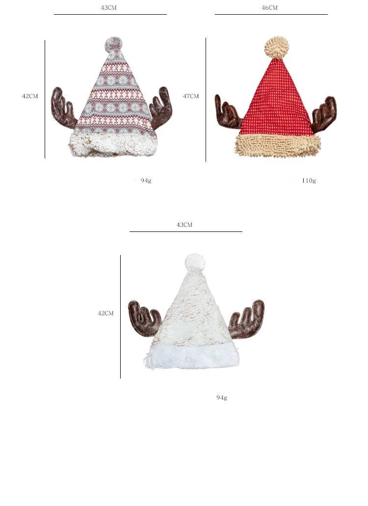 Căciulă de pluș de Crăciun, călduroasă și confortabilă, plină de atmosferă festivă. Crăciunul anual se apropie în curând, ia-o la o petrecere. Crăciun fericit!_voghion.com