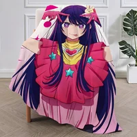 Anime Pink O-Oshi no Ko Blanket Plush Nap Sofa rug for Living Room Warm Office Bedroom Birthday Home Travel Kid Gifts 2