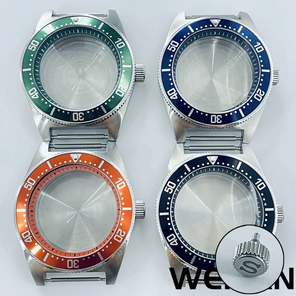 Silver Stainless Steel Watch Case with Multi-Colored Ring Options