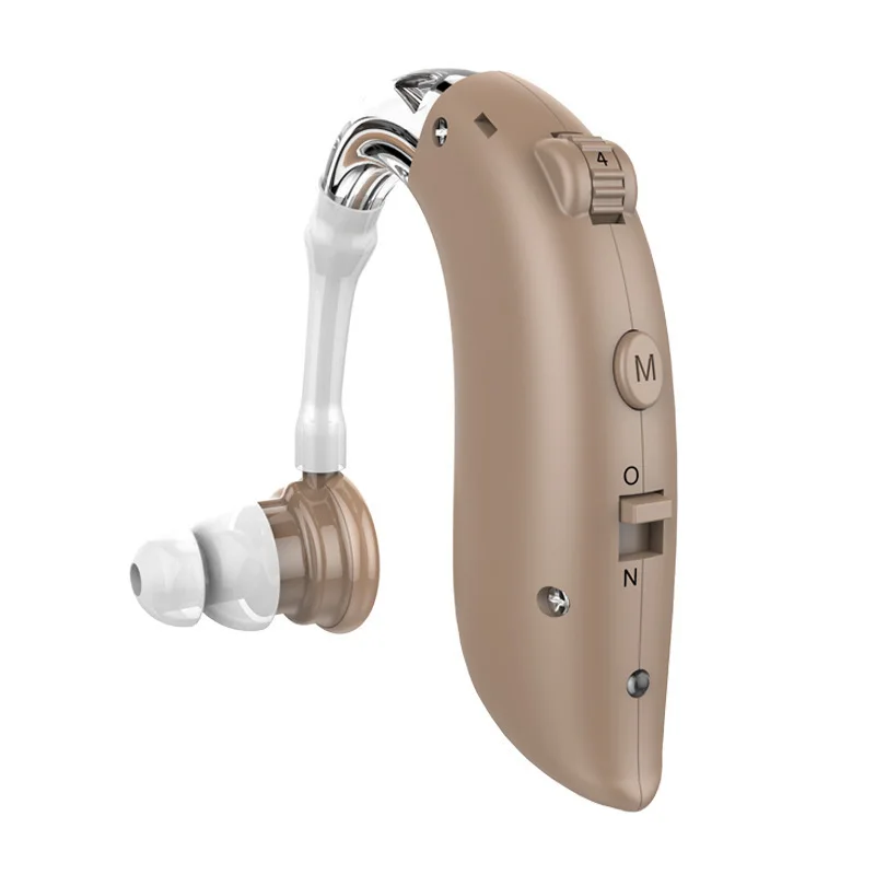 1 Set Mini Digital Hearing Aid for Elderly Portable Sound Amplifier Rechargeable BTE Adjustable Hearing Aid for Seniors