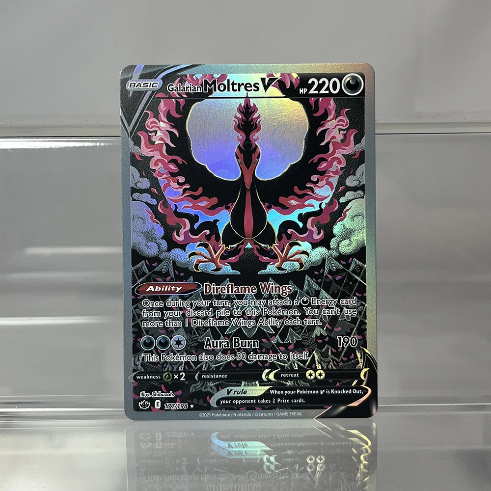 Tarjetas de entrenamiento Pokémon Flash Shinney, Sword & Shield, Charizard, Zapdos, colección de juegos de aerodáctilo, tarjetas holográficas, tarjetas Proxy PTCG