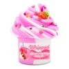 1Pcs/4Pcs Super Stretchy Bicolor  Butter Slime Kit-Scented DIY Fluffy Silly Putty with Strawberry Coffee Charms,Anti-Stress Toy 3