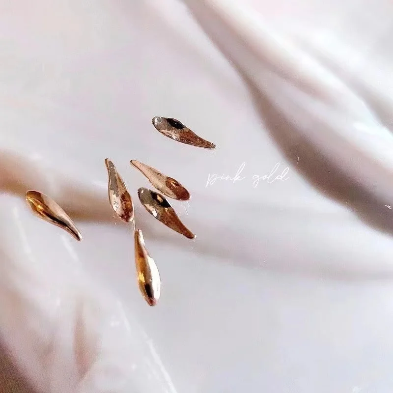 

Irregular Shape Nail Charms Metal Art Decoration Rhinestones Jewelry 3D Alloy Metal Gold Silver Japanese Accessories Manicure