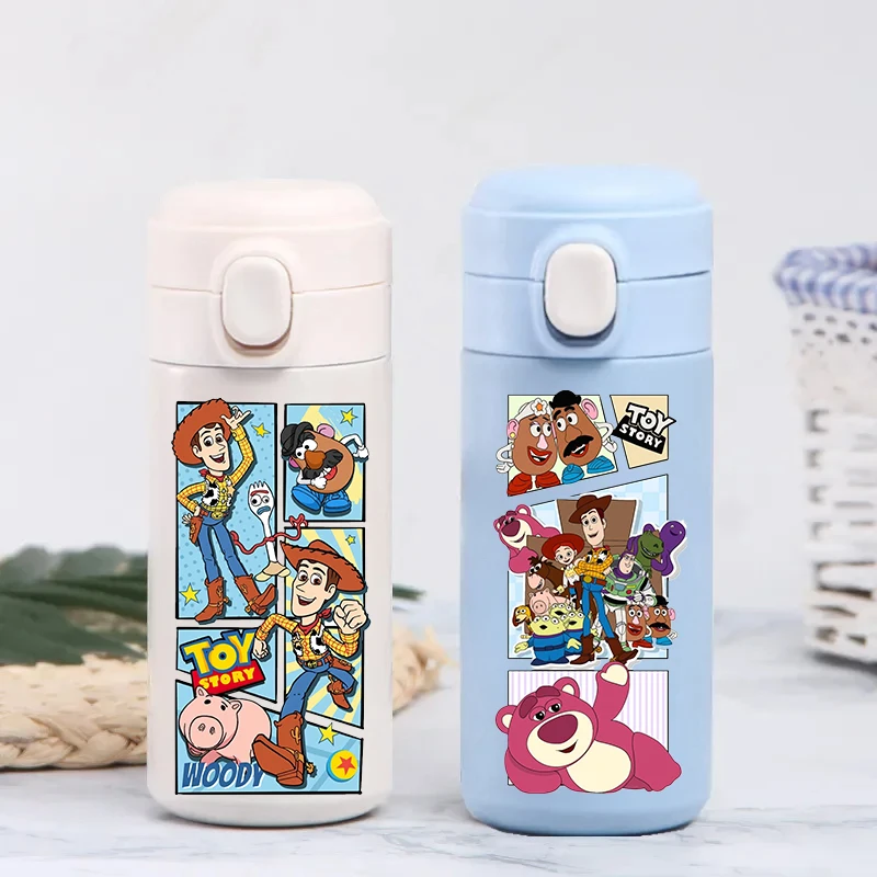 디즈니 토이 스토리 보온병 컵, 휴대용 대용량, 야외 스포츠 물병, 어린이 마시는 컵, 보안관, 우디, 320ML420ML