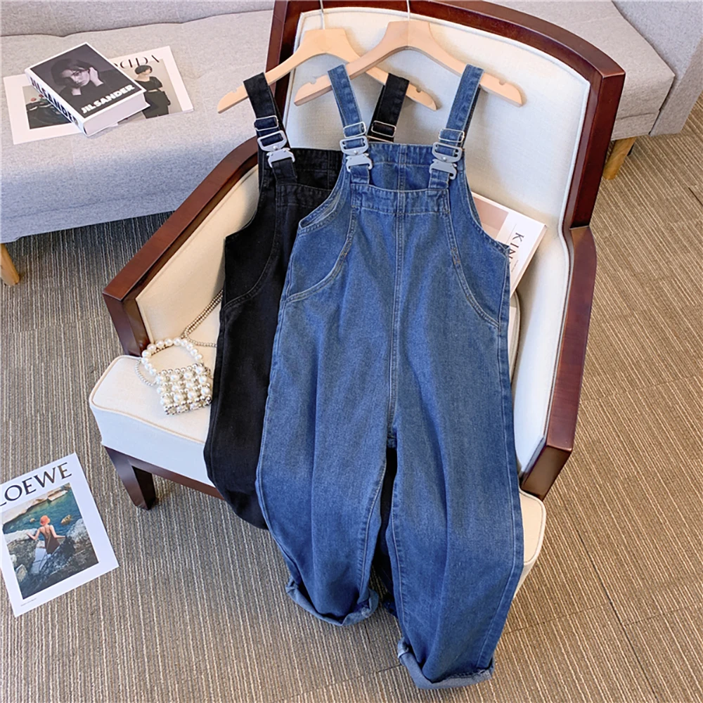 

Женские комбинезоны, уличная одежда, модный прямой свободный джинсовый комбинезон с завышенной талией, брюки-карго, джинсы из денима