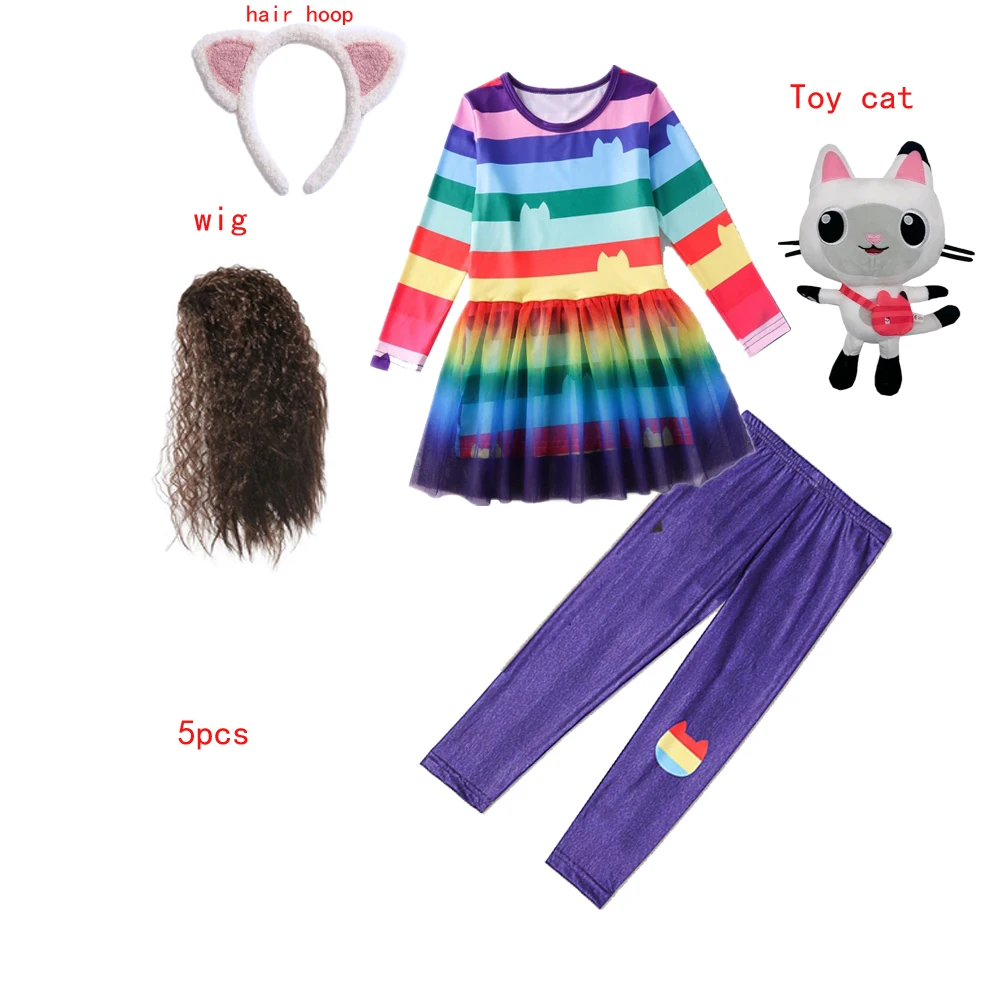 Kids Girls Dress Gabby Cats Summer Cosplay Princess Party