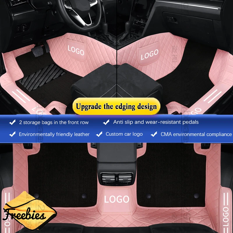 

Double Layer Custom Leather Car Floor Mats For Toyota Sequoia 2003-2007 2008-2010 2012-2019 Hilux 2004-2006 Auto Accessories