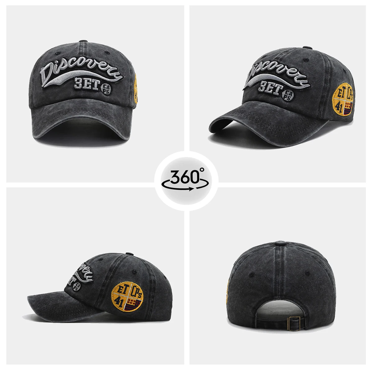 International Brand Hat Men's High-End Peaked Cap Trendy Hard-Top Baseball Cap Women's Face-Slimming Fashionable Versatile Sun Hat Embroidered Letters