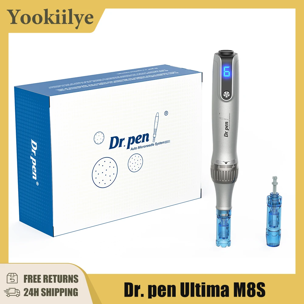 Dr Pen Ultima M8S Con 2 Pezzi Ago Pin Anti Flusso Posteriore Microneedling Pen Skincare Wireless Derma Pen Beauty Machine