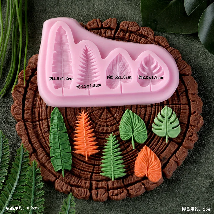 Leaf Stump Silicone Mold – Fondant, Cookie, Cake, Chocolate Mould, DIY Cake Decorating ... - SKU NSBM1157 - UGI Packaging