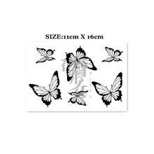 

Waterproof Temporary Tattoo Sticker Black And White Butterfly Tattoo Flash Tattoo Shoulder Clavicle Female