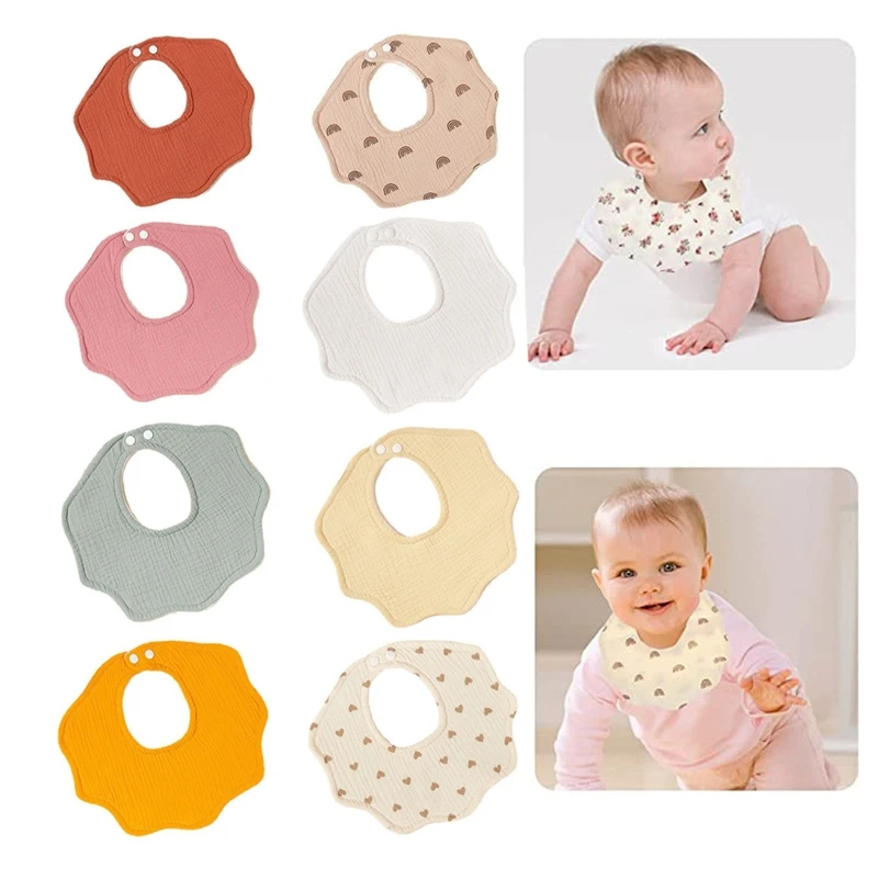 

2024 New 4Pcs Baby Bibs Handkerchief Feeding Bib Burp Cloth Boy Girl Bibs Shower Gift