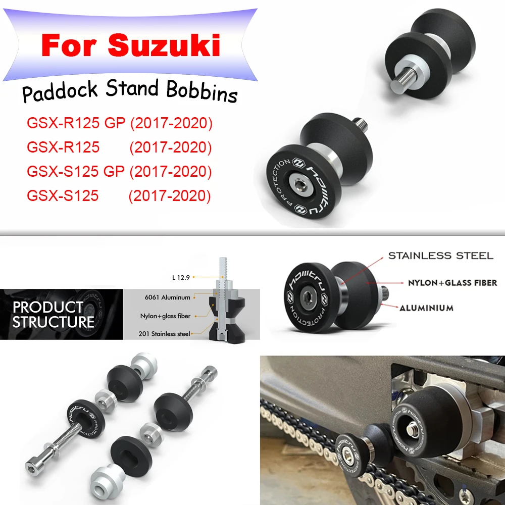 

Paddock Stand Bobbins For Suzuki GSX-S125 GP / GSX-R125 GP 2017-2020