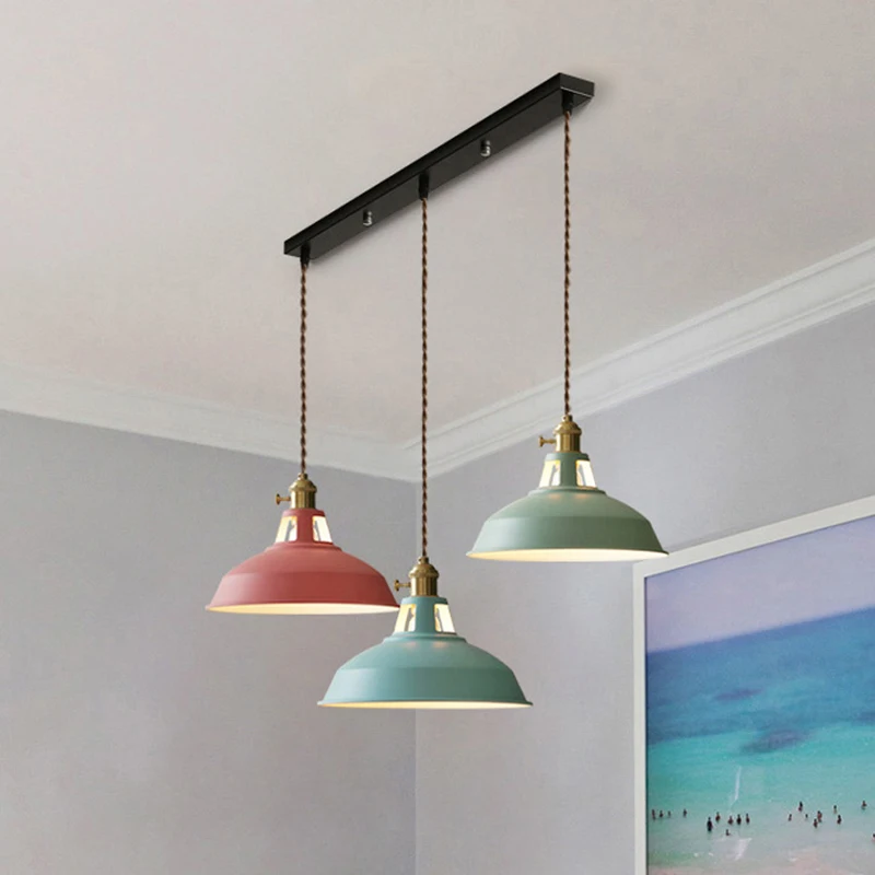 

3 Heads Modem Pendant Light Hanging Lamps For Ceiling Kitchen Bedroom Dining Living Room E27 Iron Industrial Style Home Decor