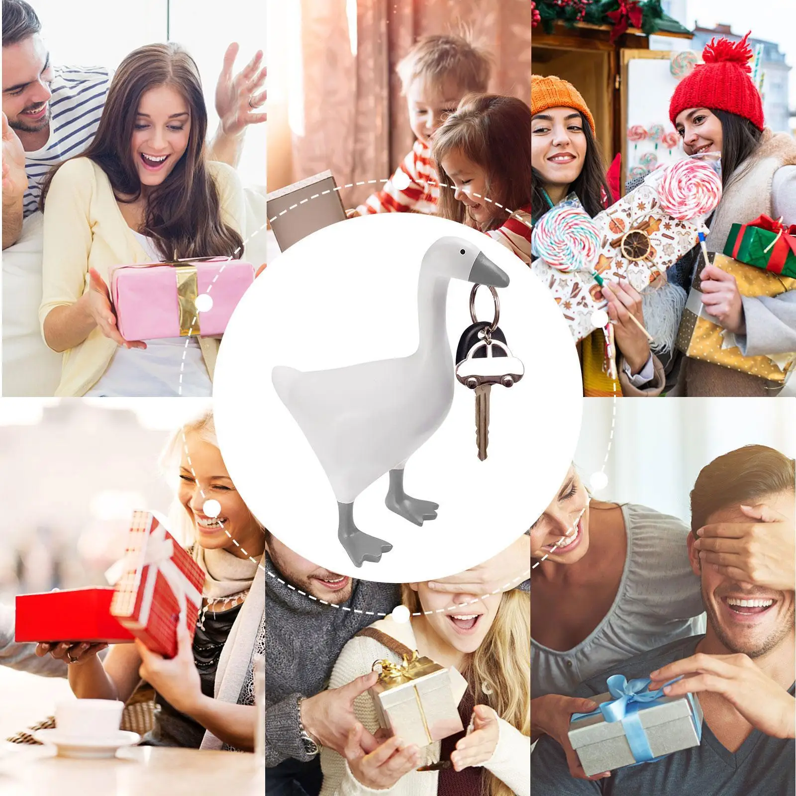 Magnetic Animal Storage Rack Multifunctional Cute Animal Craft Creative Simulation Duck Decor for Keys Glasses Bells