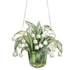 Green Plant Artificial Decor Stained Glass Lily of Valley Window Hanging ornaments sun Catchers holiday Gift For Plant Lover 1