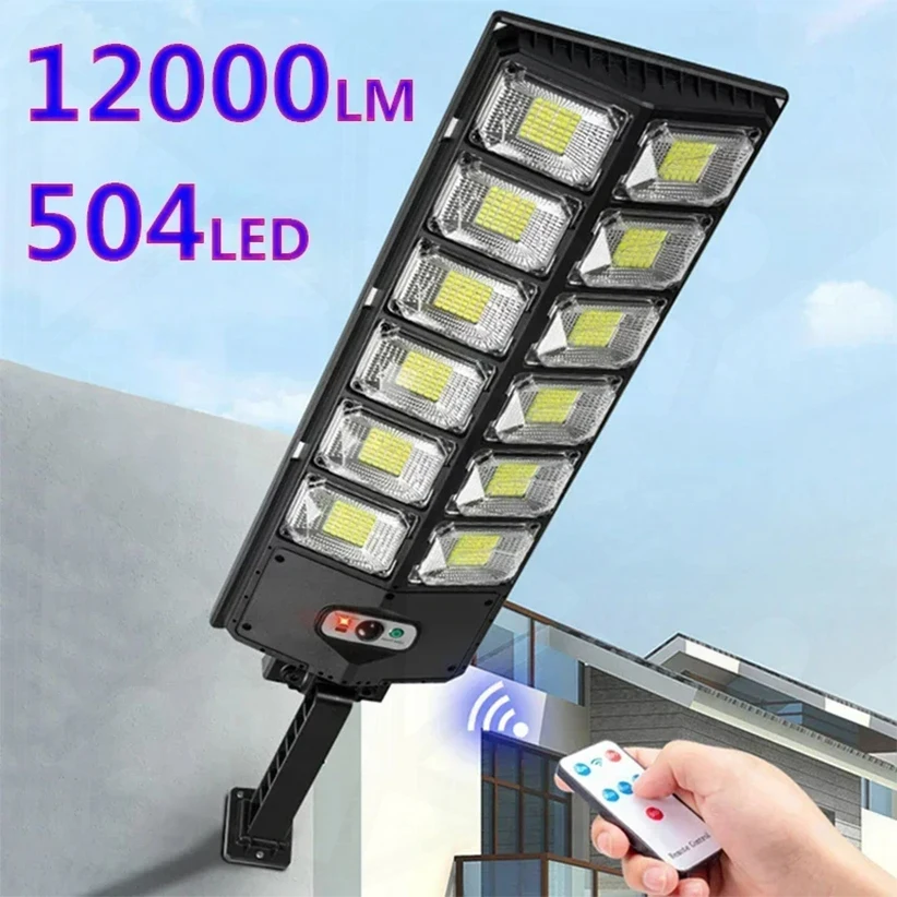 Powerful Solar Light Super Bright Outdoor LED Street Lamp High Power Solar Lamps Motion Sensor Remote Control Garden Solar Light