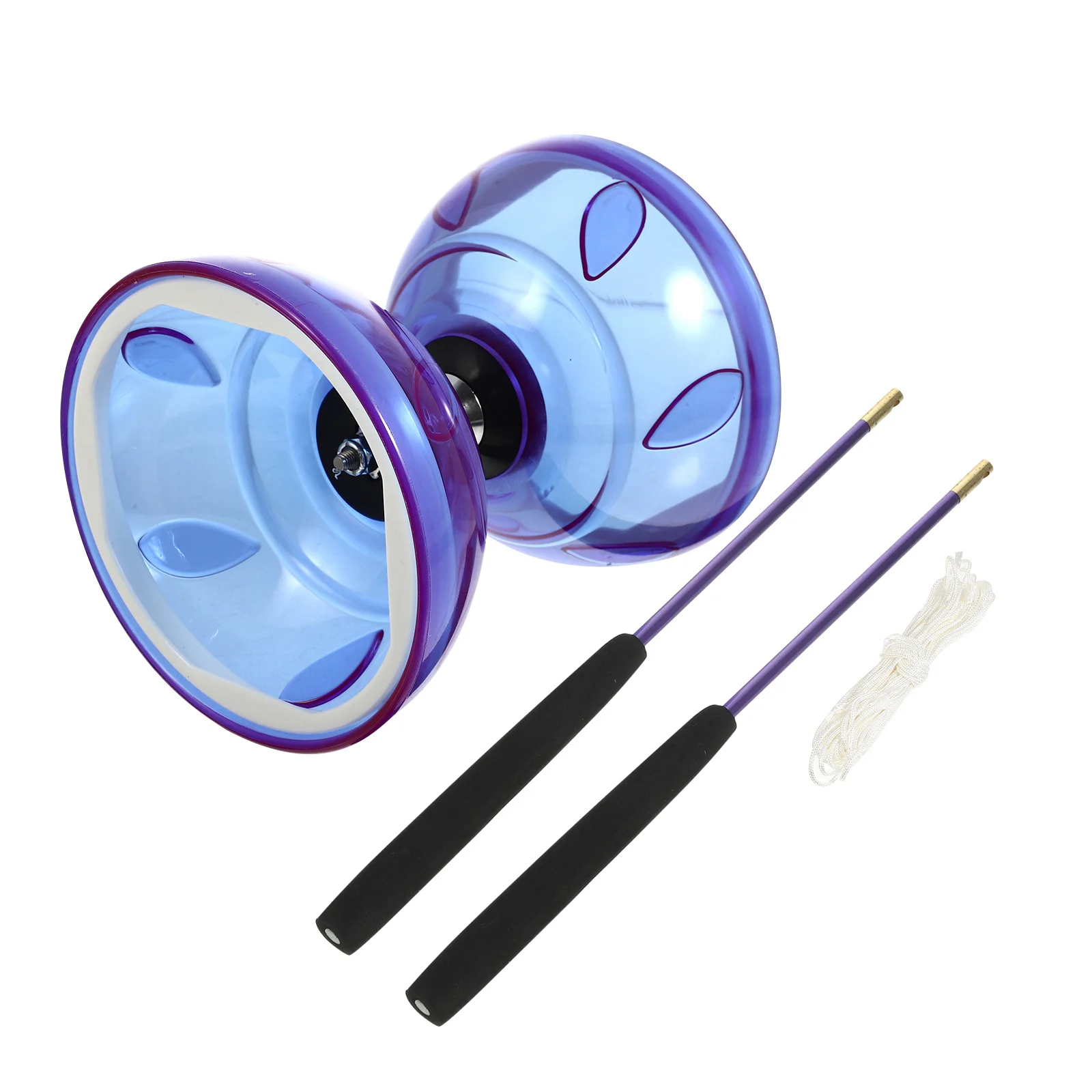 1 Set Triple Bearing Diabolo Toy Transparent Chinese Yoyo Diabolo Toy Juggling Elderly Children sports Fitness Plaything chinese diabolo toy
