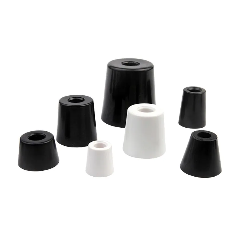Set of 4 Black Rubber Furniture Feet Floor Protector Cushions with Gasket