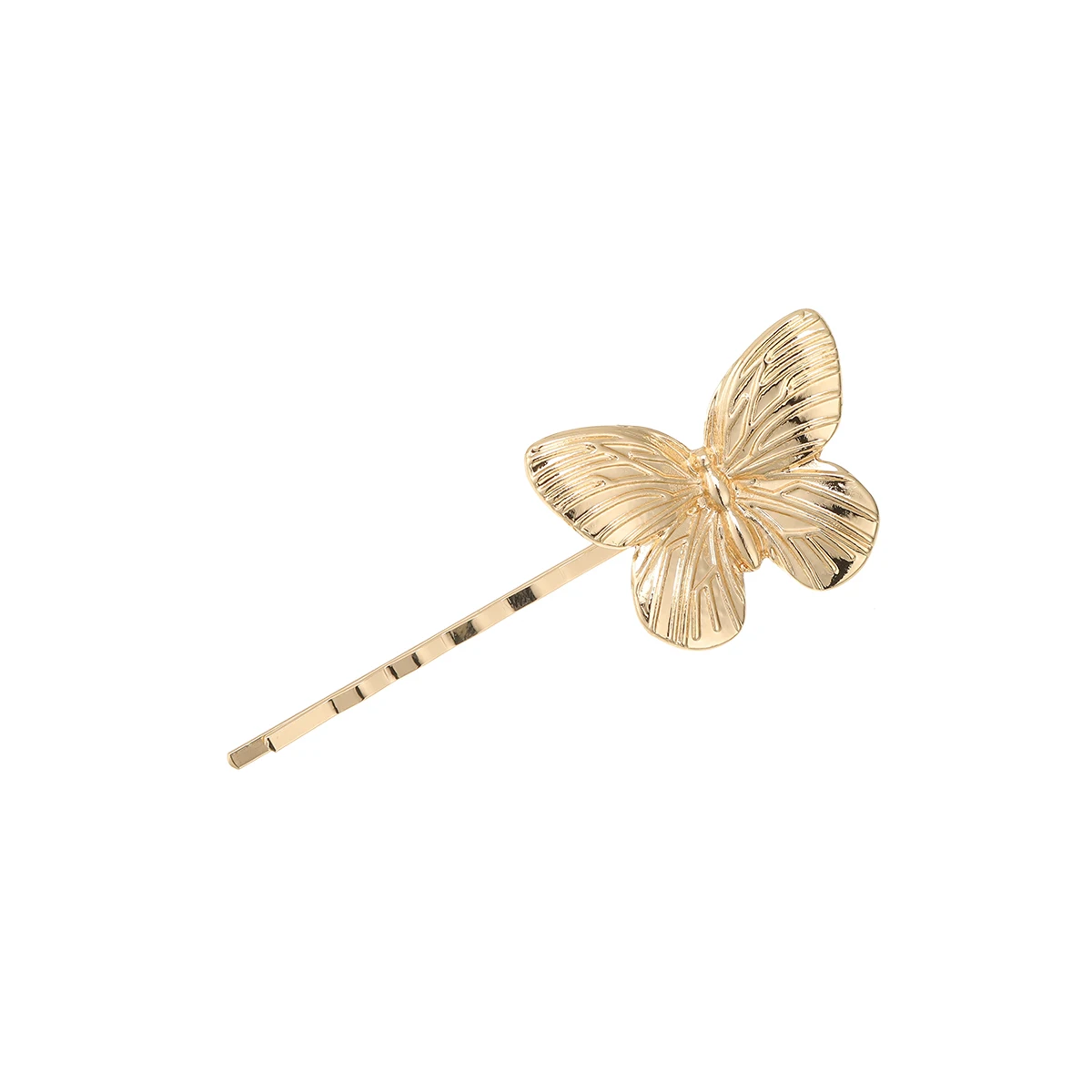 Golden Butterfly Alloy Word Clip Hairpin For Women French Elegant Design Hair Clip New Braided Ponytail Hair Clip Headwear