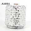 COOMAMUU Luxury Cotton Sequins Yarn пряжа 500G/Bobbin Hand Knitting Yarn 3MM+6MM Sequins accessories yarn 4