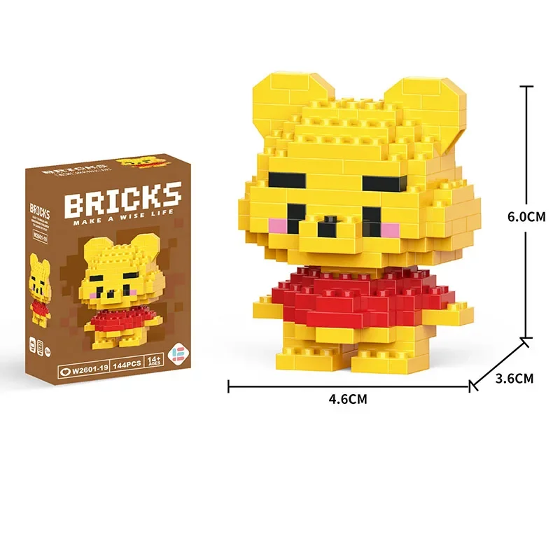 thumbnail image 1 of Bloques de construcción de Mickey Mouse Stitch Hello Kitty Personaje de dibujos animados Modelo ensamblado Bloques de construcción Muñecas Juguetes Regalos para niños, 1 of 5