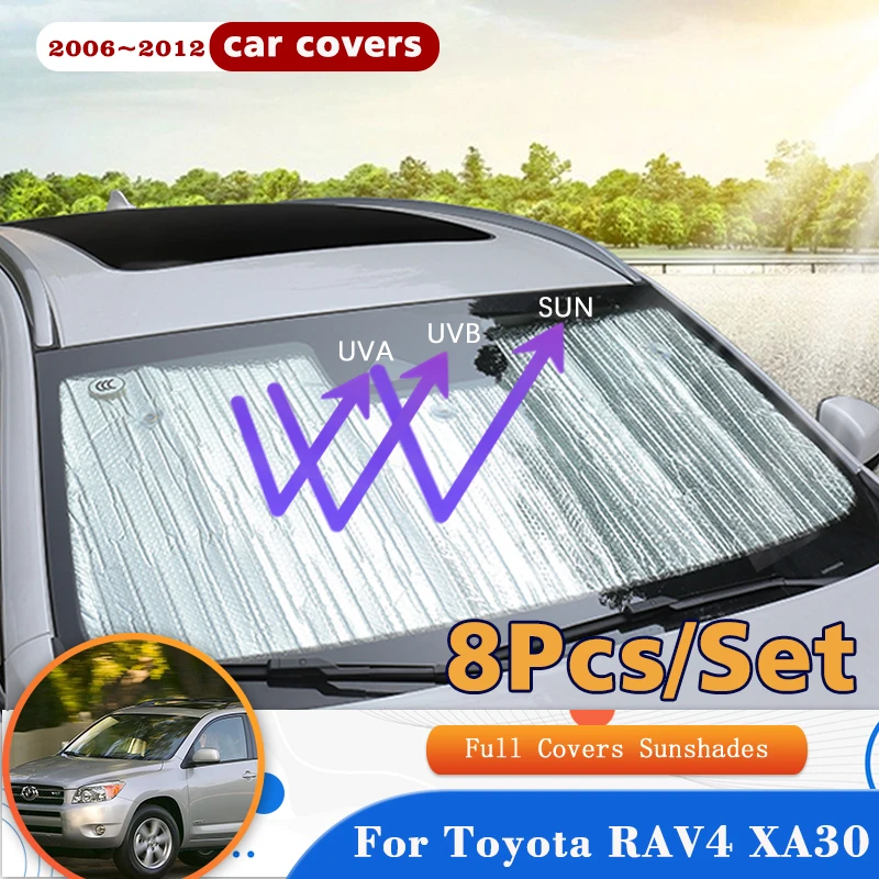 

Sunshades For Toyota RAV4 RAV 4 Vanguard XA30 2006~2012 Windshields Sun UV Protection Window Visor Covers Shade Car Accessorie