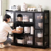 Minimalist Modern Kitchen Cabinets Home Small Apartment Kitchen Cabinet Large Capacity Multi-layer Living Room Storage Cabinets 1